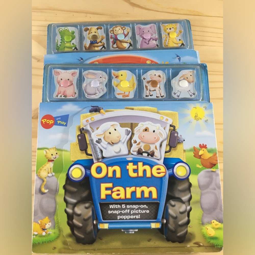 2 Pop and Play Books On the Farm and On the move Brenda Ansley Kids Prek school